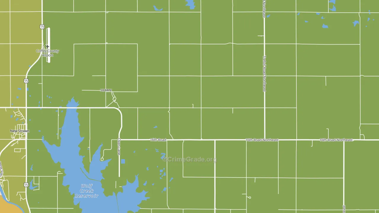 Sharpe, KS Map of Arson Rates