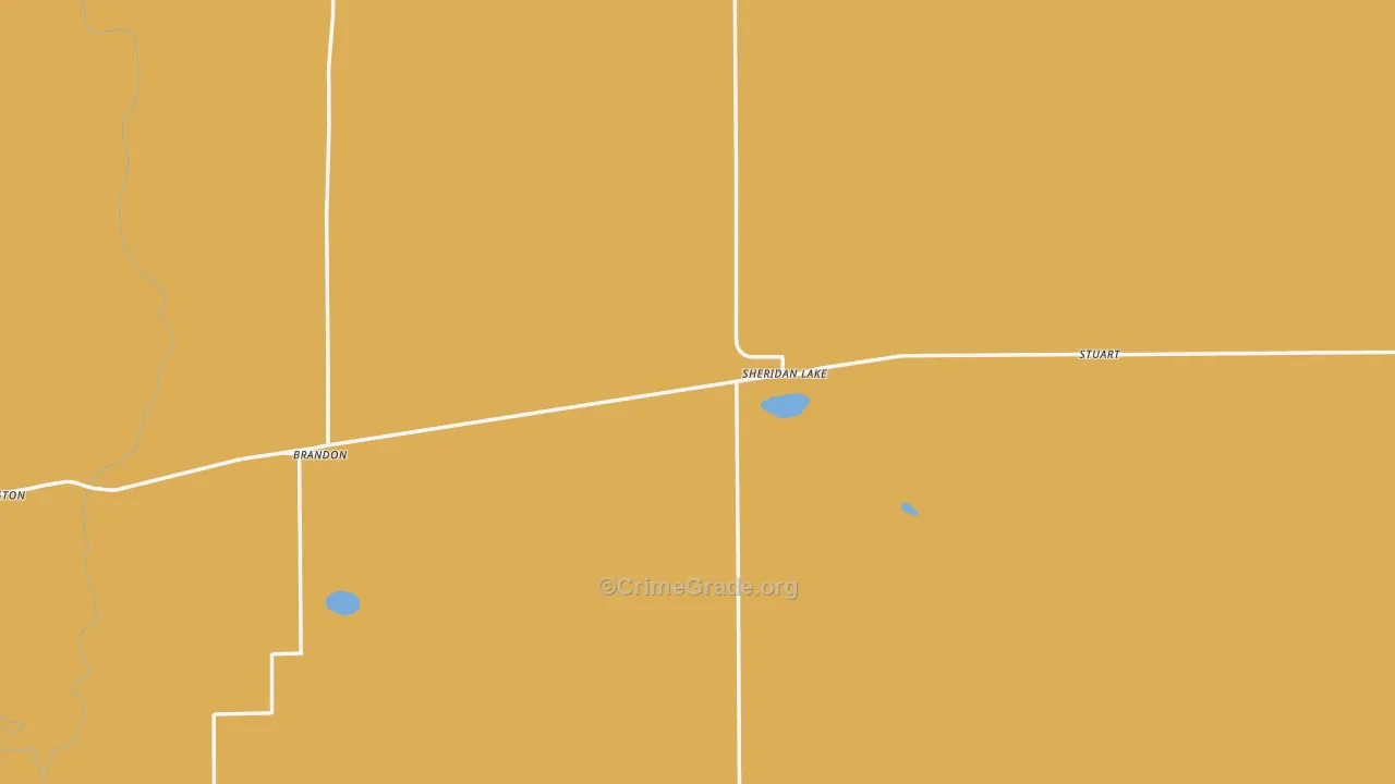 Sheridan Lake, CO Map of Arson Rates