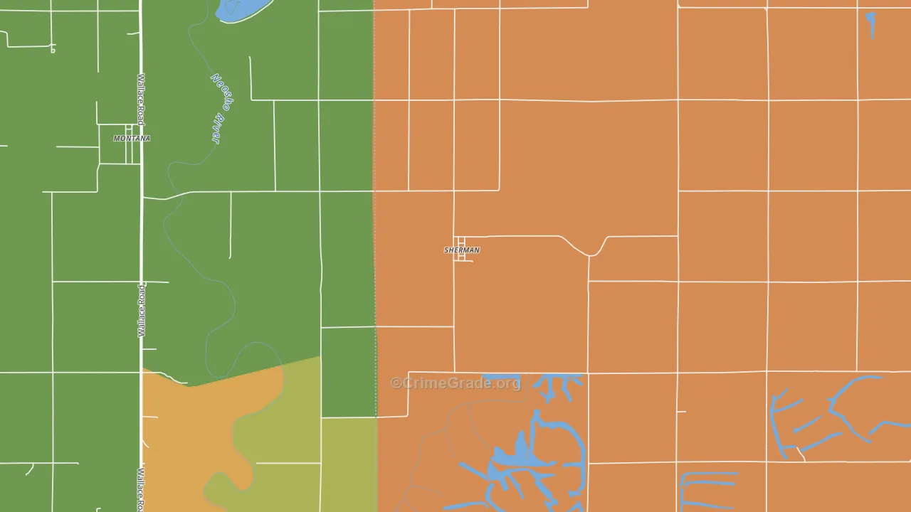 Sherman, KS Map of Arson Rates