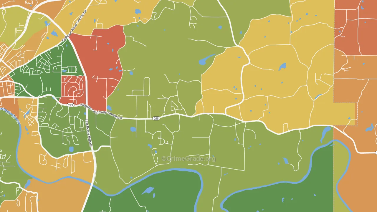 Sherwood Forest, GA Map of Arson Rates