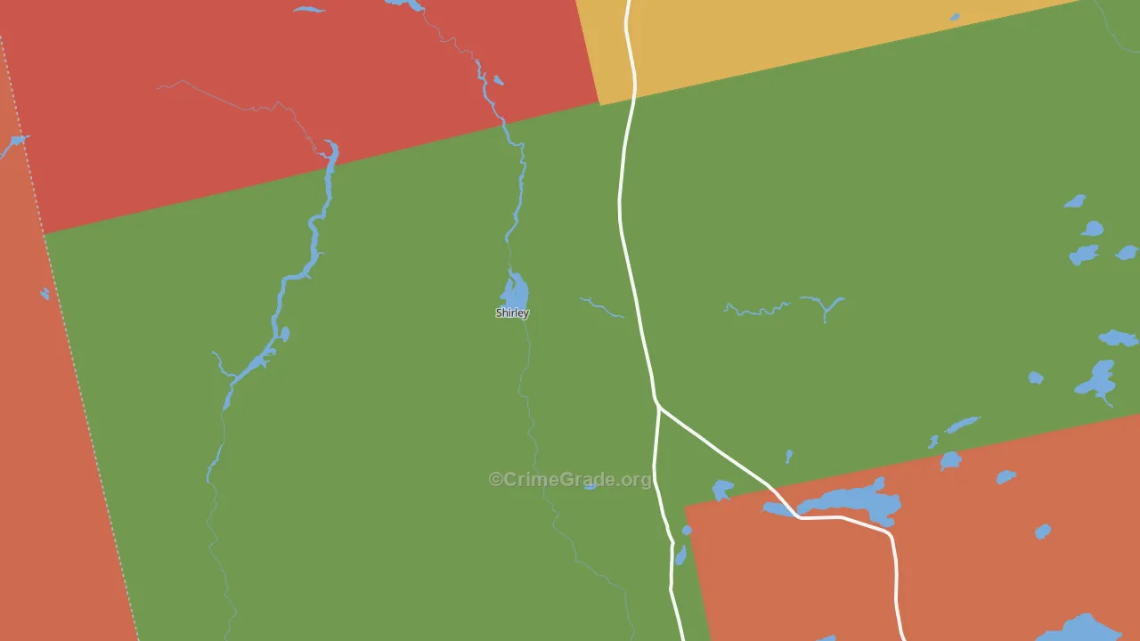 Shirley Mills, ME Map of Arson Rates