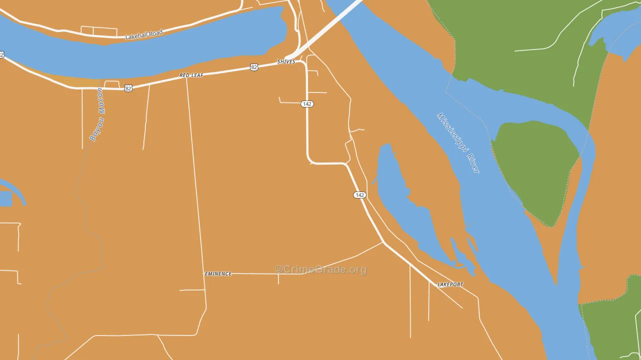Shives, AR Map of Arson Rates