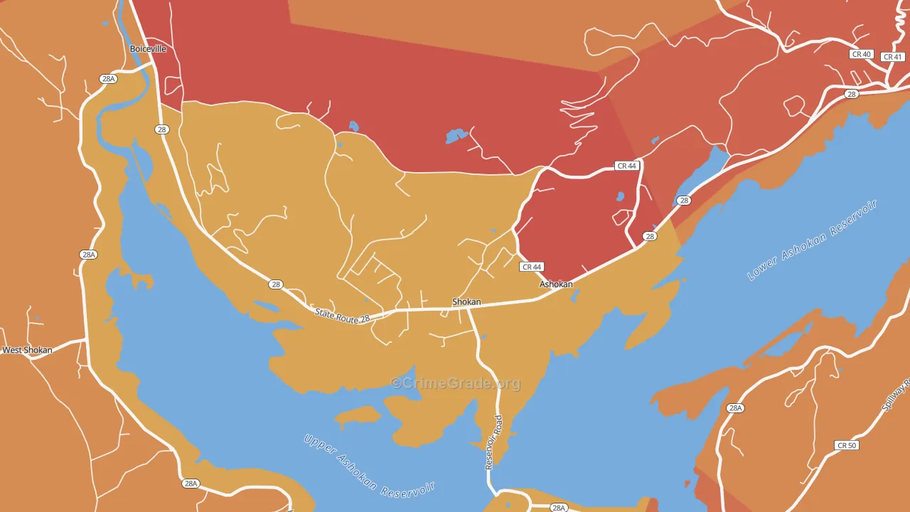 Shokan, NY Map of Arson Rates