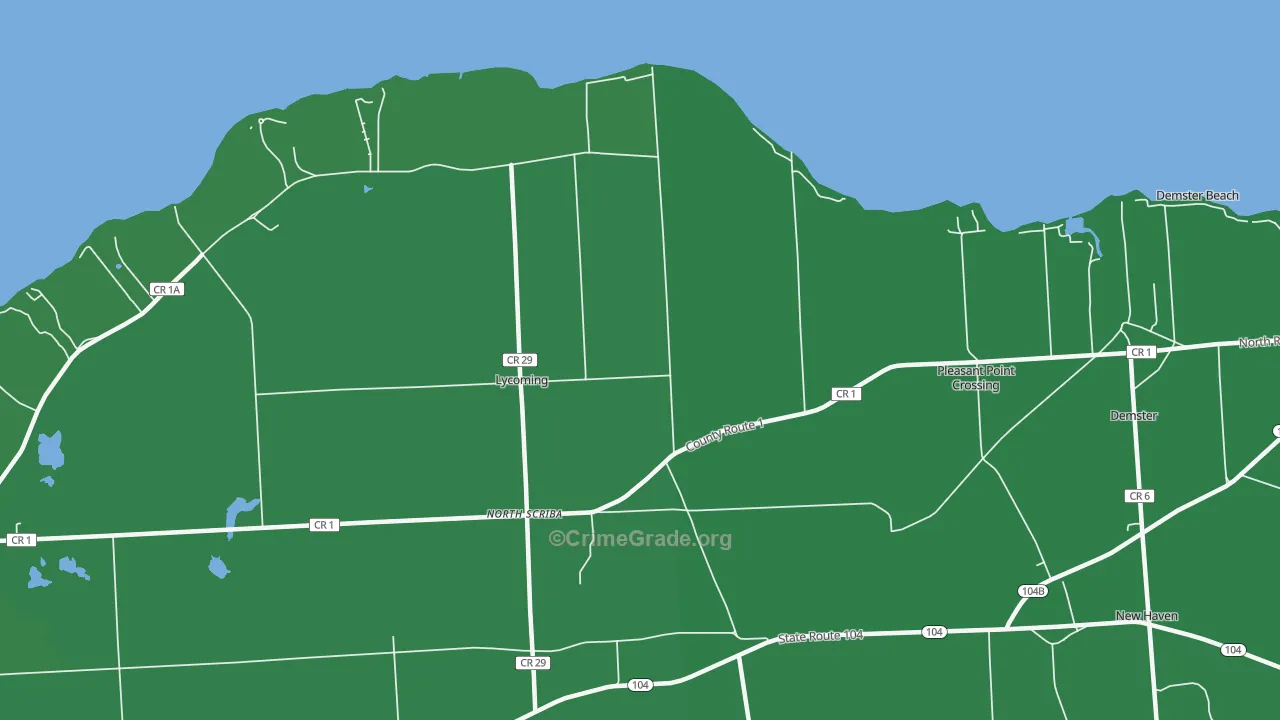 Shore Oaks, NY Map of Arson Rates