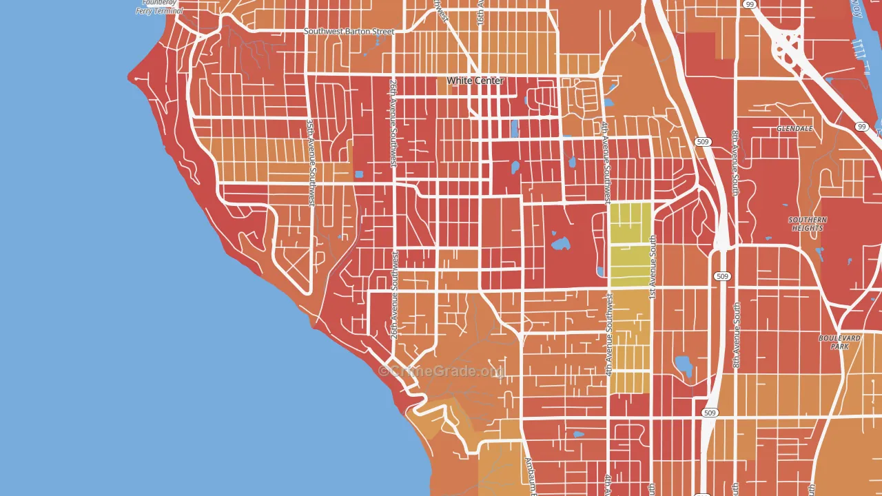 Shorewood, Seattle, WA Map of Arson Rates