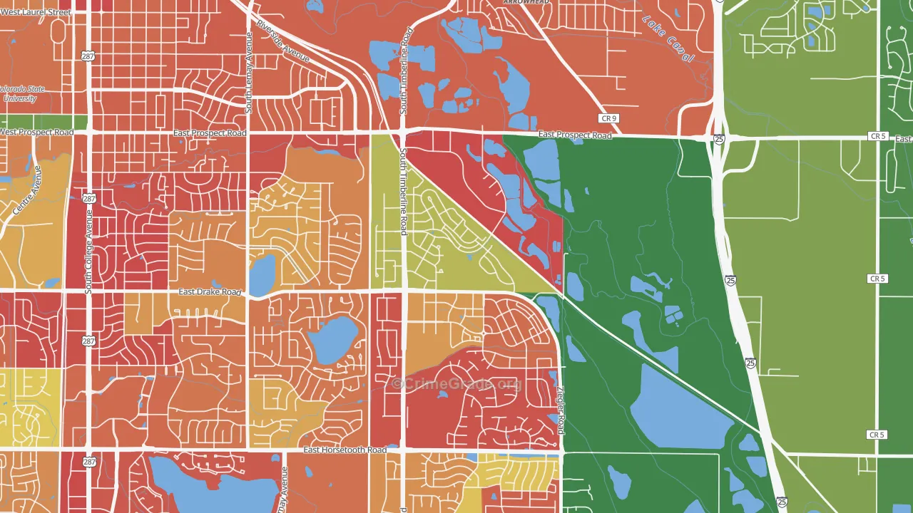 Side Hill, Fort Collins, CO Map of Arson Rates
