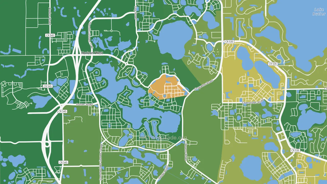 Signature Lakes, Horizon West, FL Map of Arson Rates