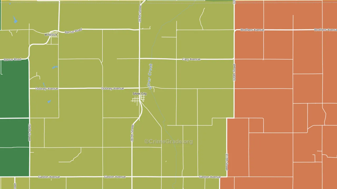 Silver City, IA Map of Arson Rates