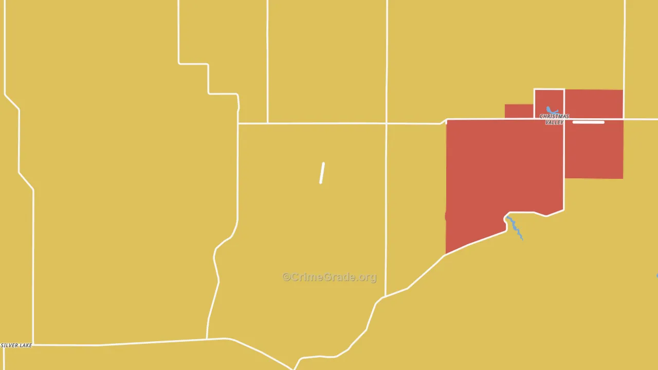 Silver Lake, OR Map of Arson Rates
