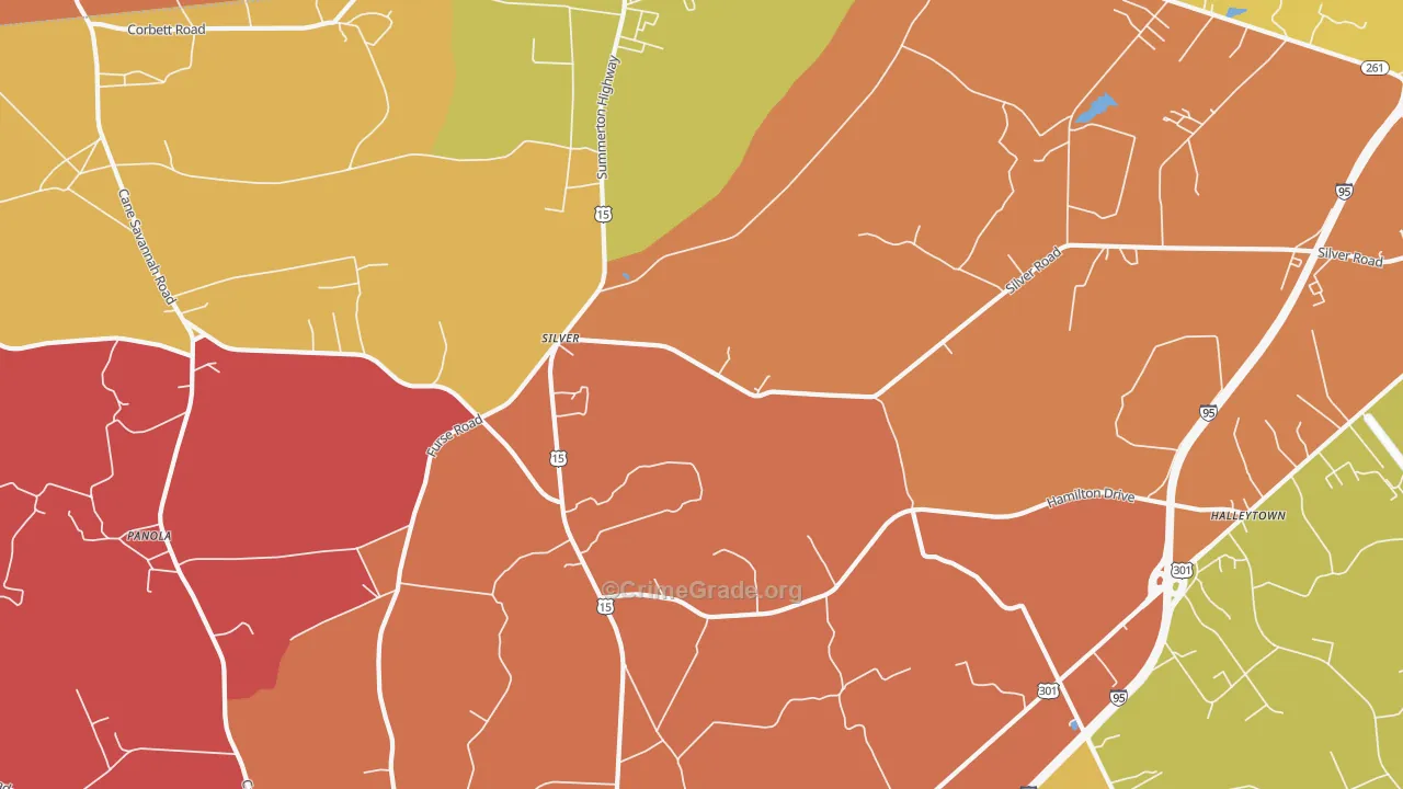 Silver, SC Map of Arson Rates