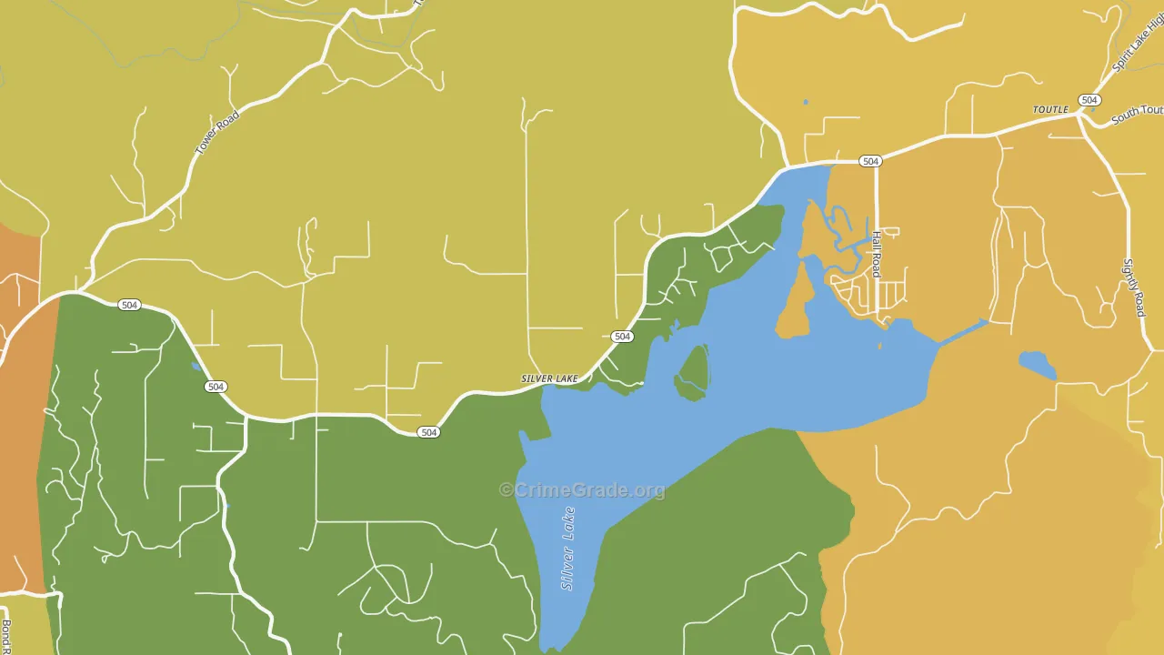 Silverlake, WA Map of Arson Rates