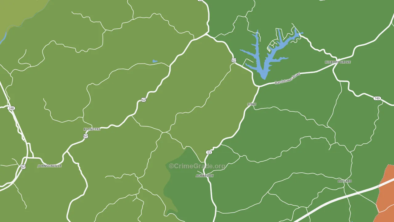 Sinai, KY Map of Arson Rates