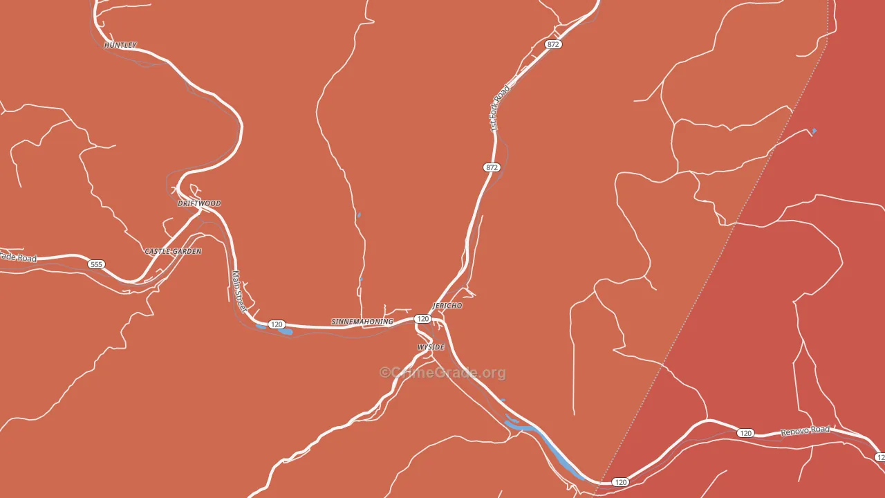 Sinnamahoning, PA Map of Arson Rates