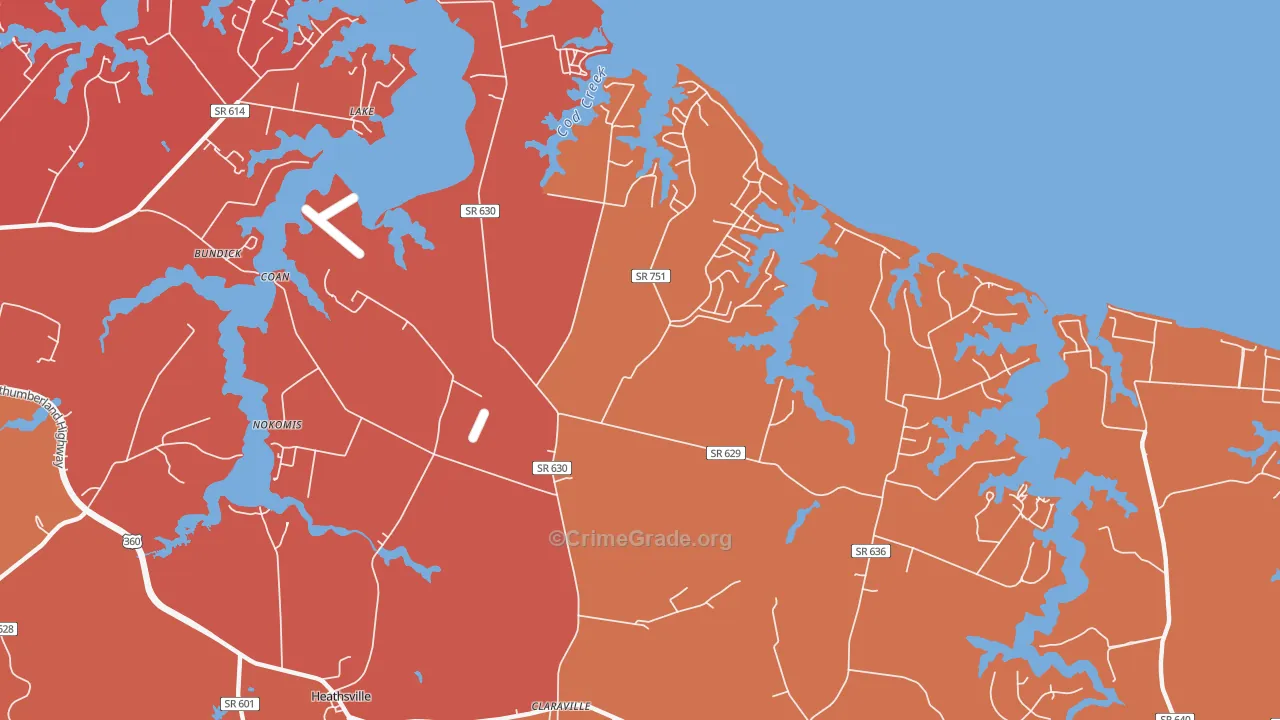 Sissons Corner, VA Map of Arson Rates