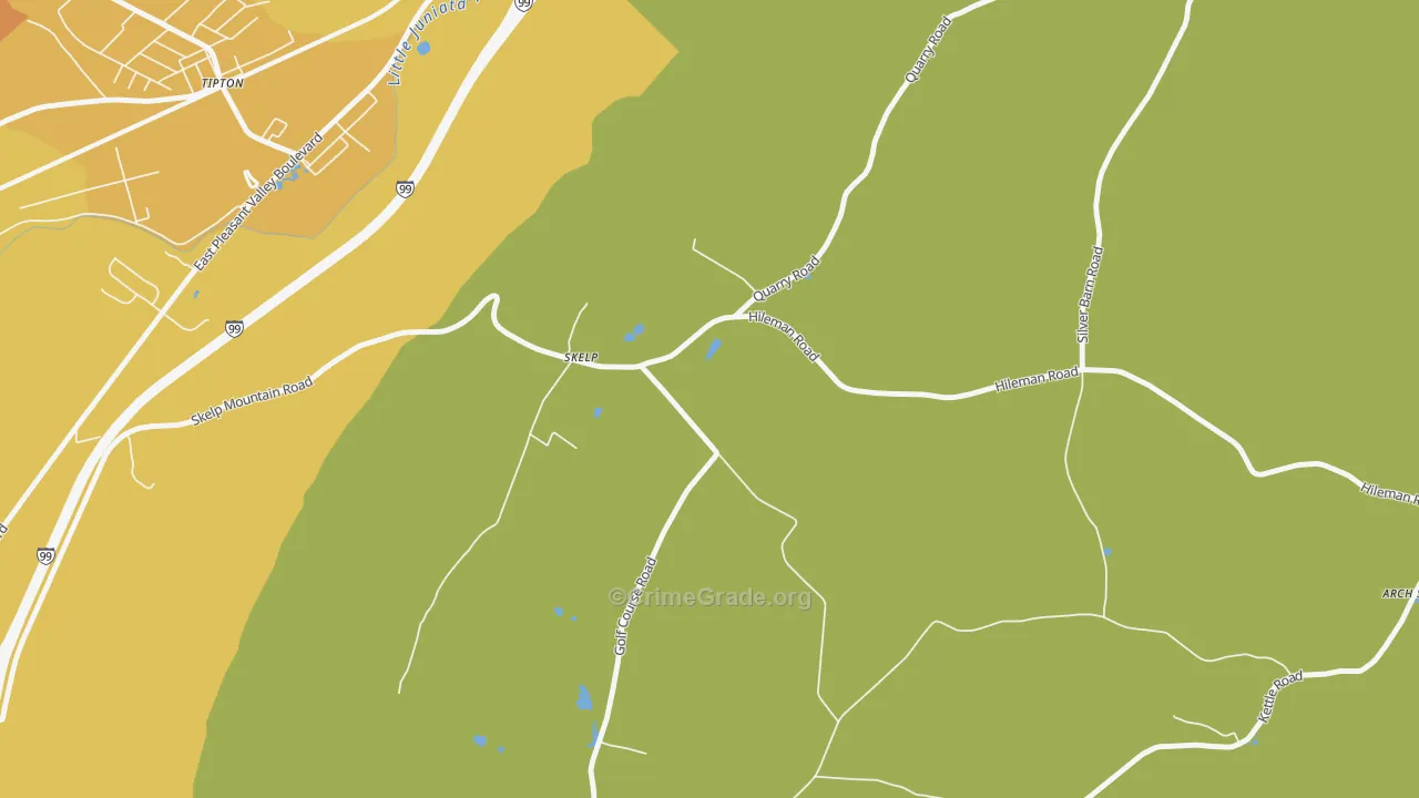 Skelp, PA Map of Arson Rates