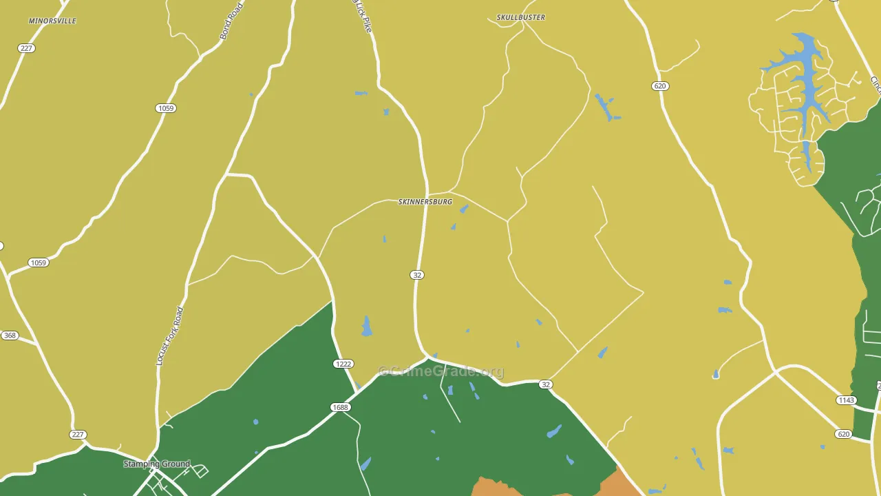 Skinnersburg, KY Map of Arson Rates