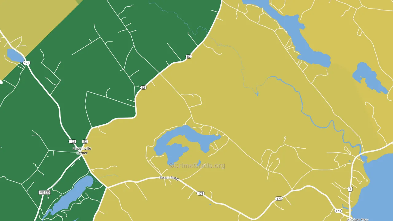 Slab City, ME Map of Arson Rates