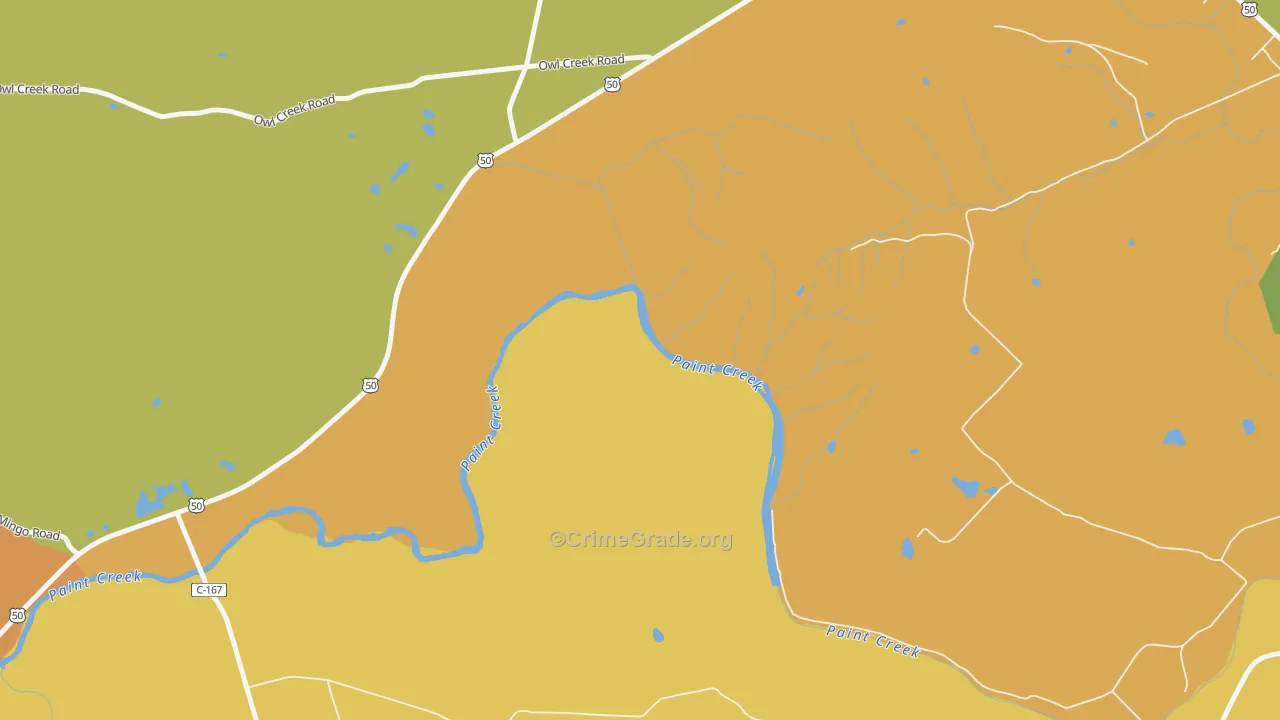 Slate Mills, OH Map of Arson Rates