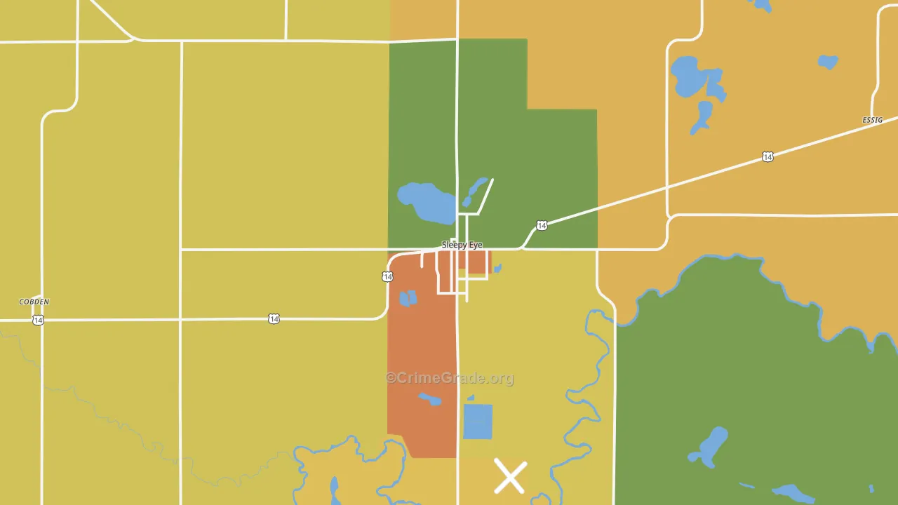 Sleepy Eye, MN Map of Arson Rates