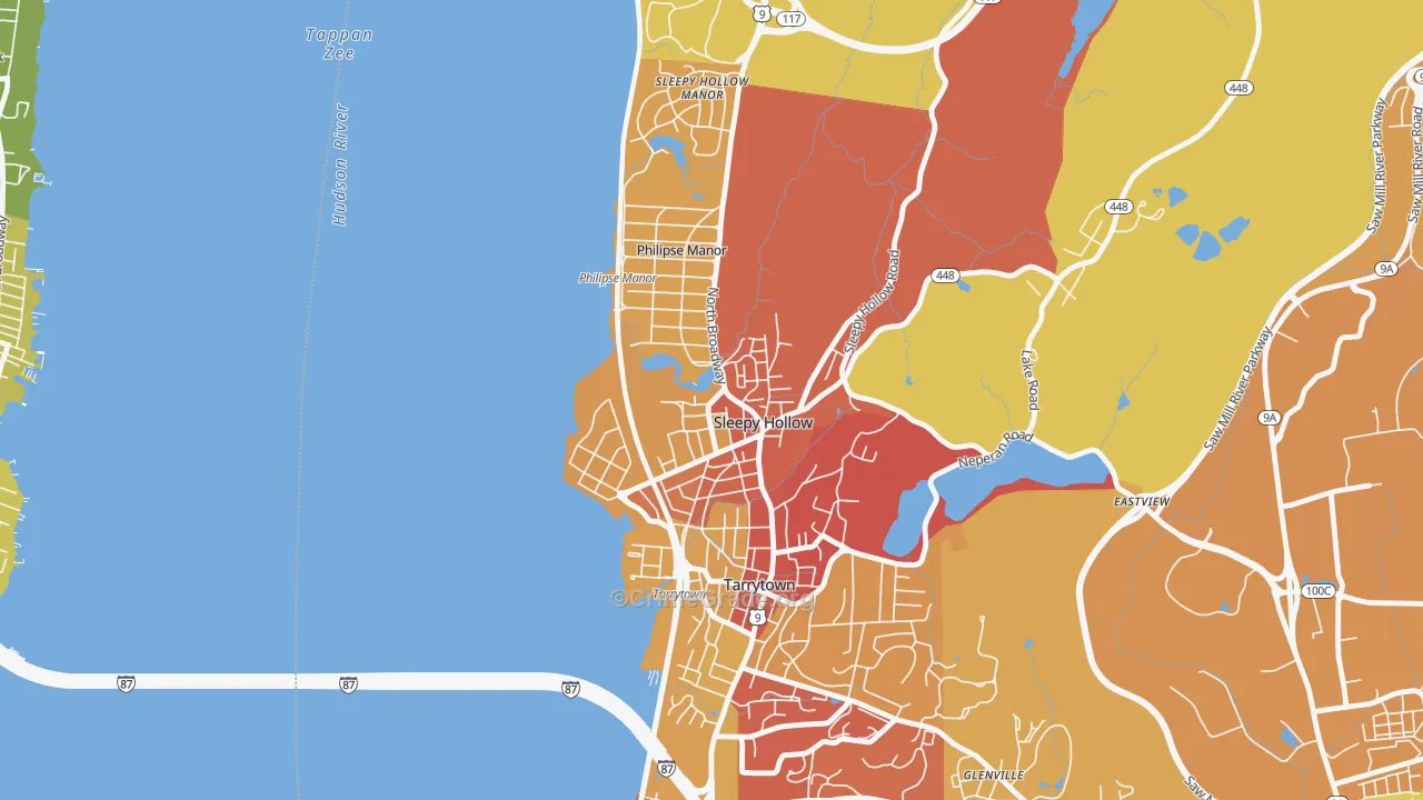 Sleepy Hollow, NY Map of Arson Rates