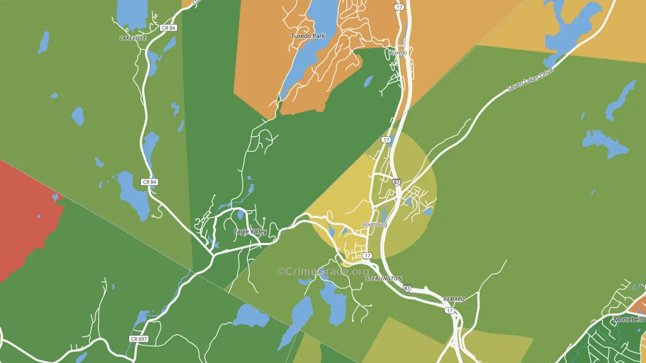 Sloatsburg, NY Map of Arson Rates