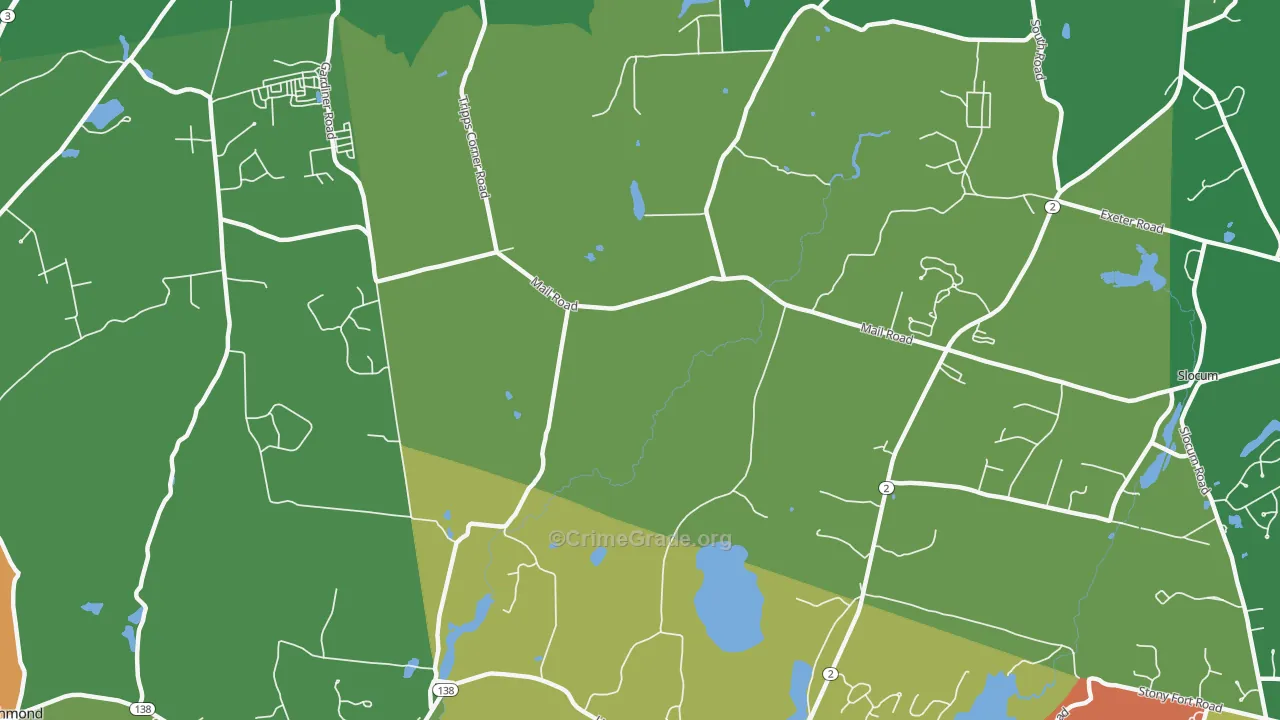 Slocum, RI Map of Arson Rates