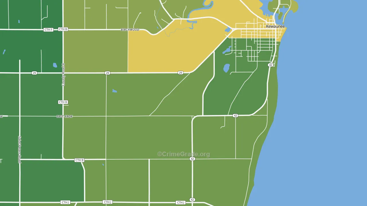 Slovan, WI Map of Arson Rates