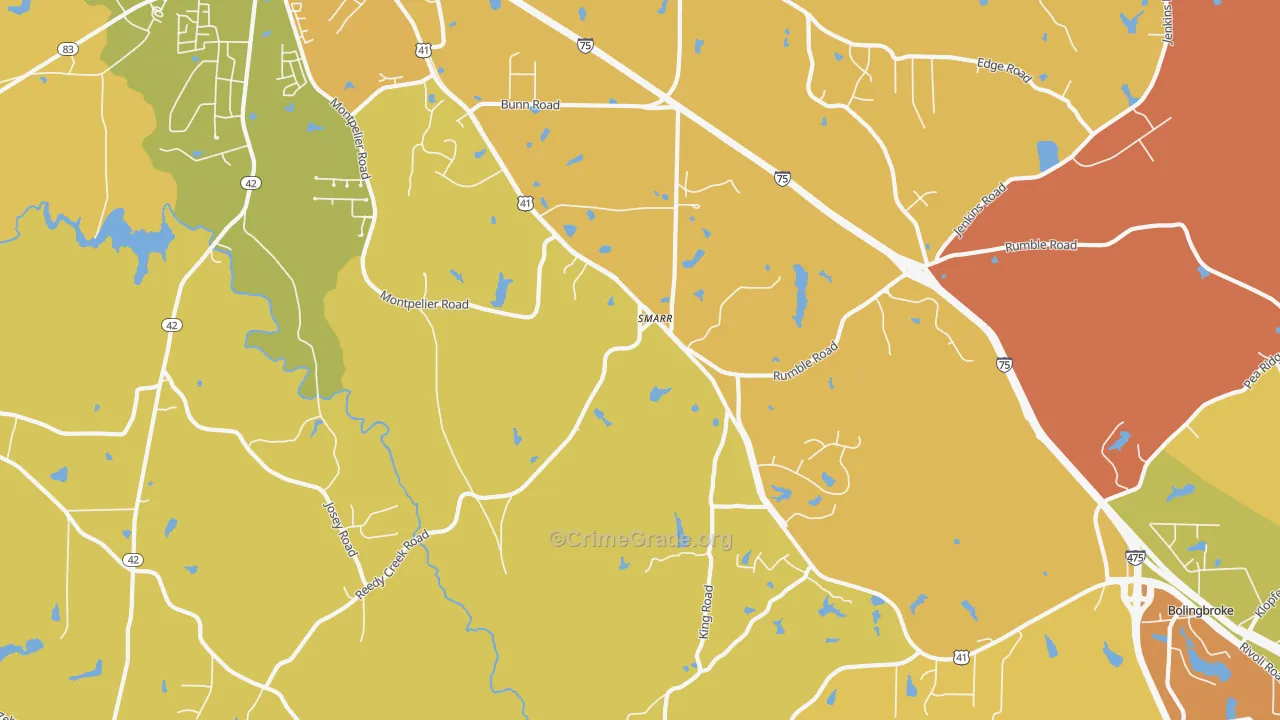 Smarr, GA Map of Arson Rates