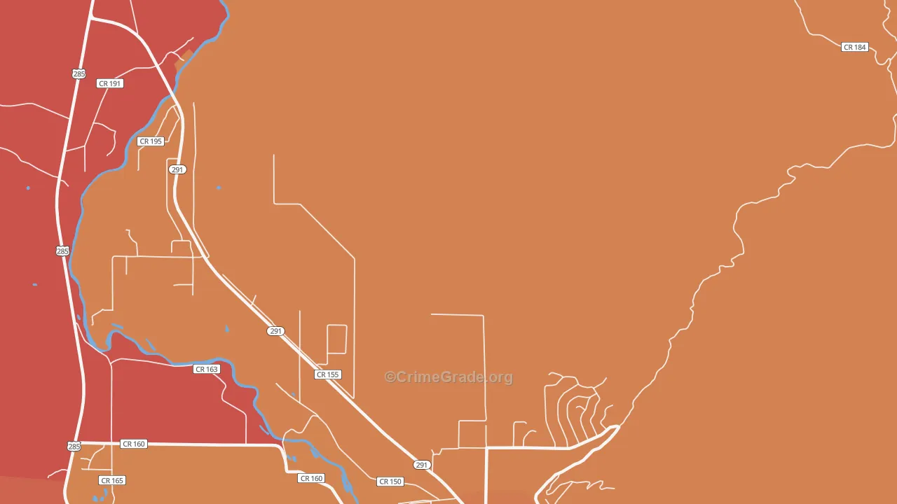 Smeltertown, CO Map of Arson Rates