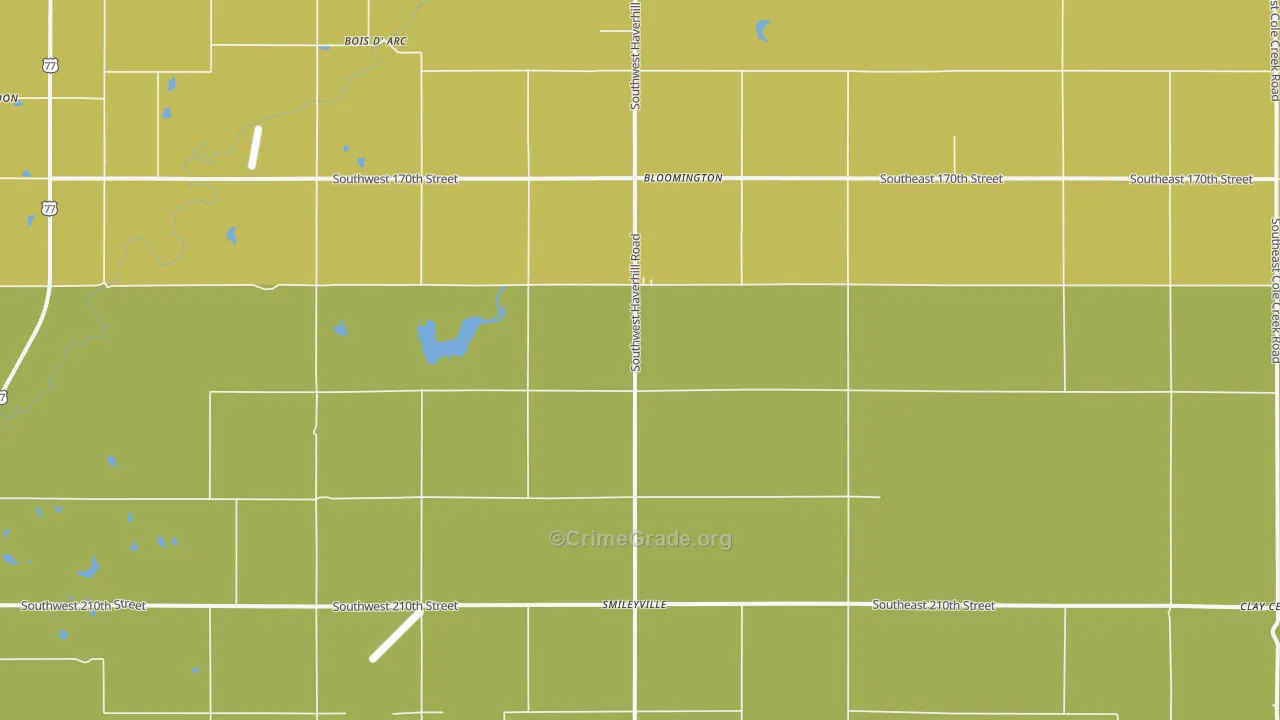 Smileyville, KS Map of Arson Rates