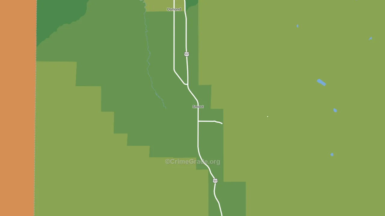 Smoot, WY Map of Arson Rates