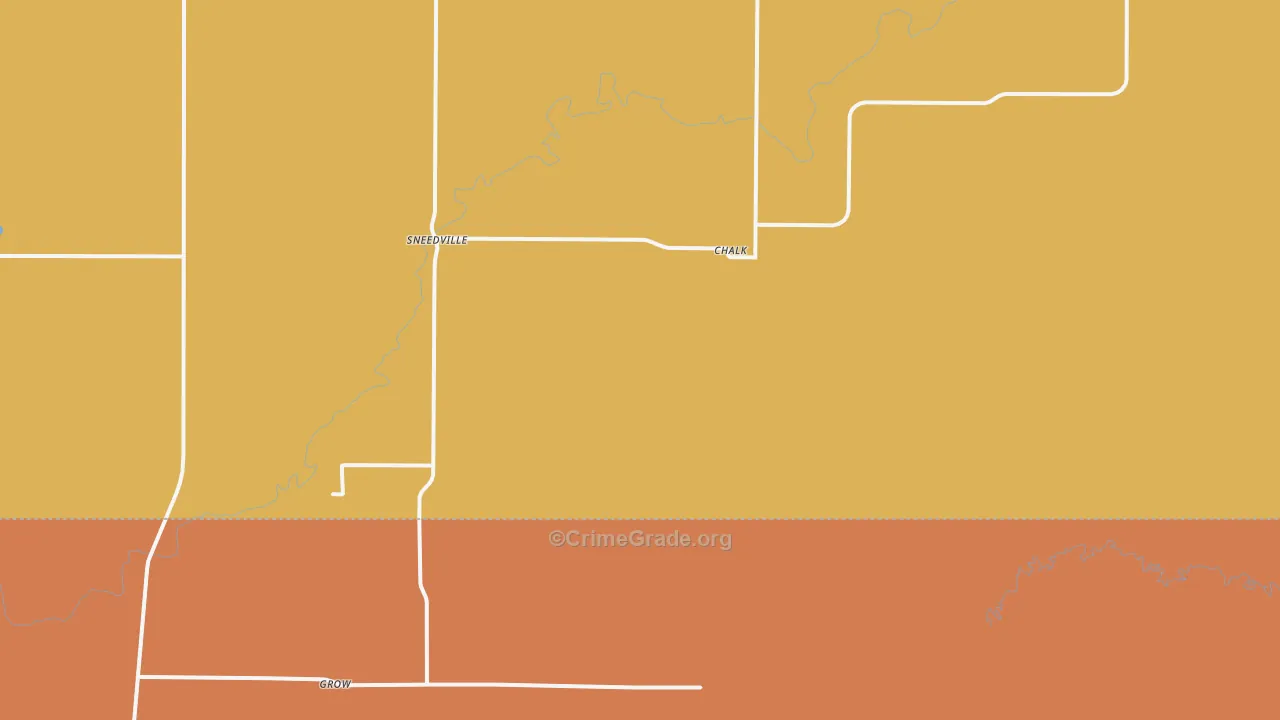 Sneedville, TX Map of Arson Rates