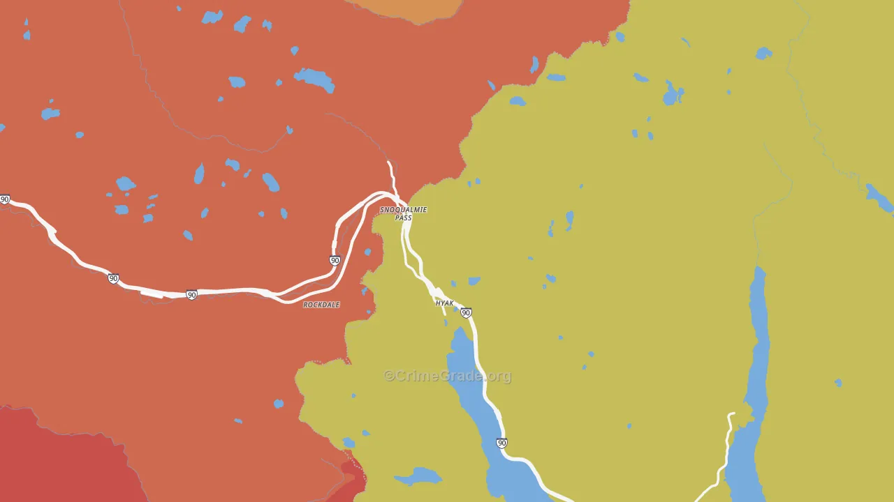 Snoqualmie Pass, WA Map of Arson Rates