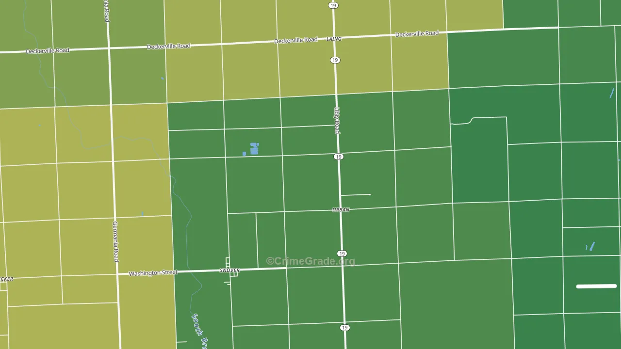 Snover, MI Map of Arson Rates