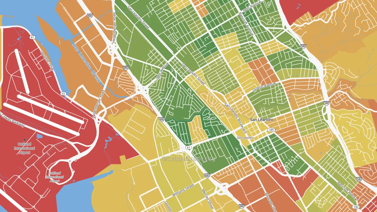 Sobrante Park, Oakland, CA Map of Arson Rates