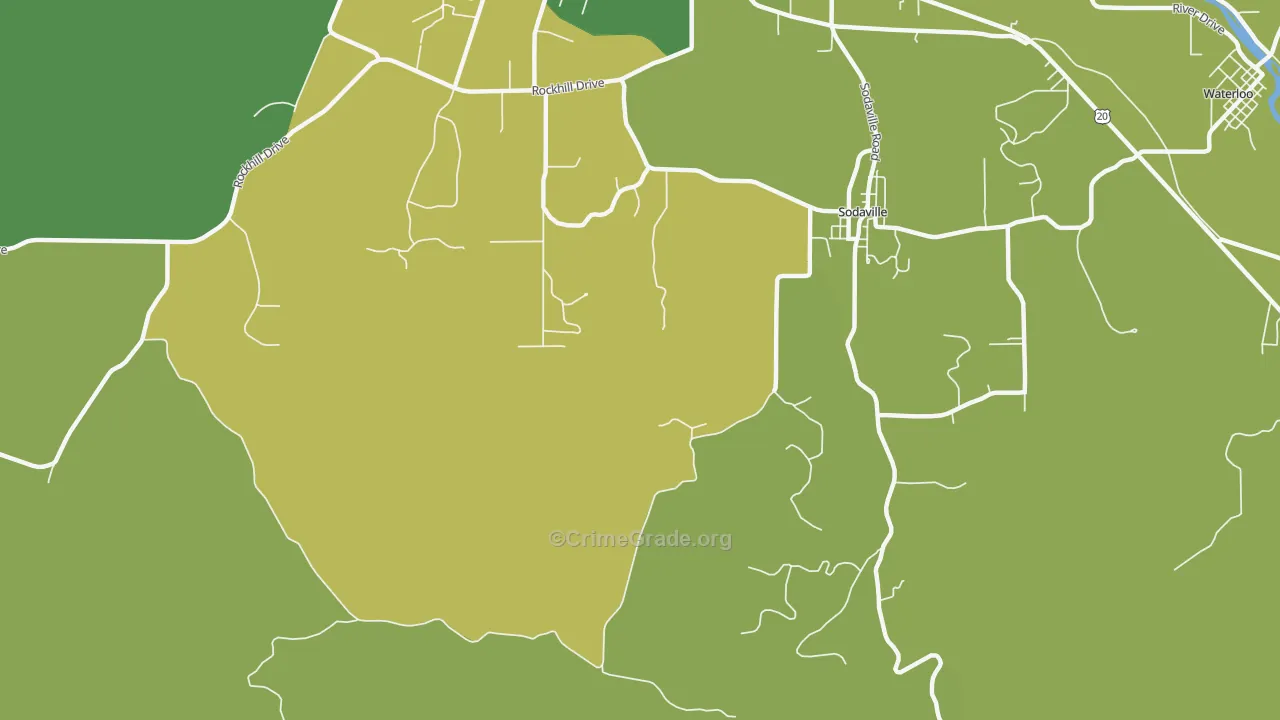 Sodaville, OR Map of Arson Rates