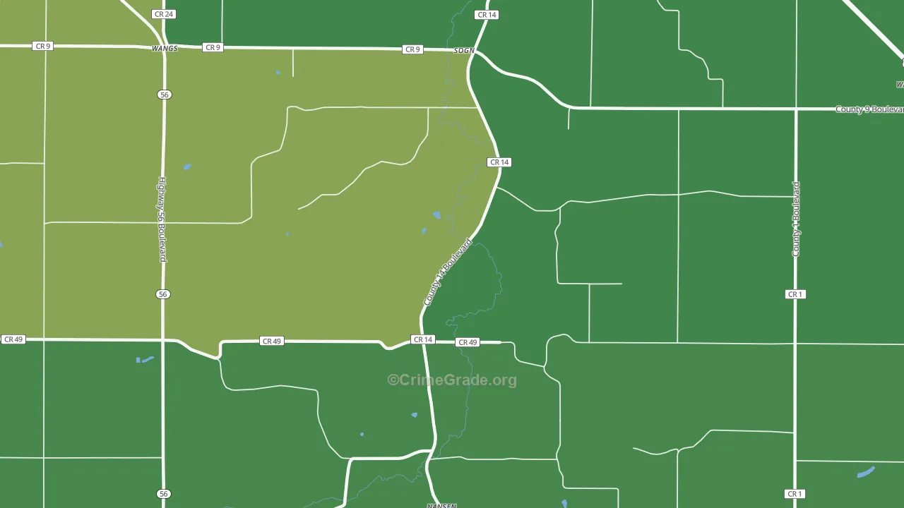 Sogn, MN Map of Arson Rates