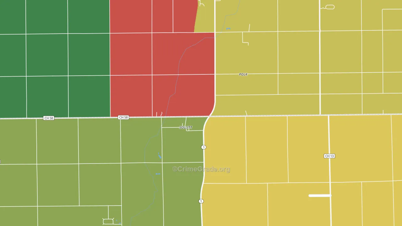 Sollitt, IL Map of Arson Rates