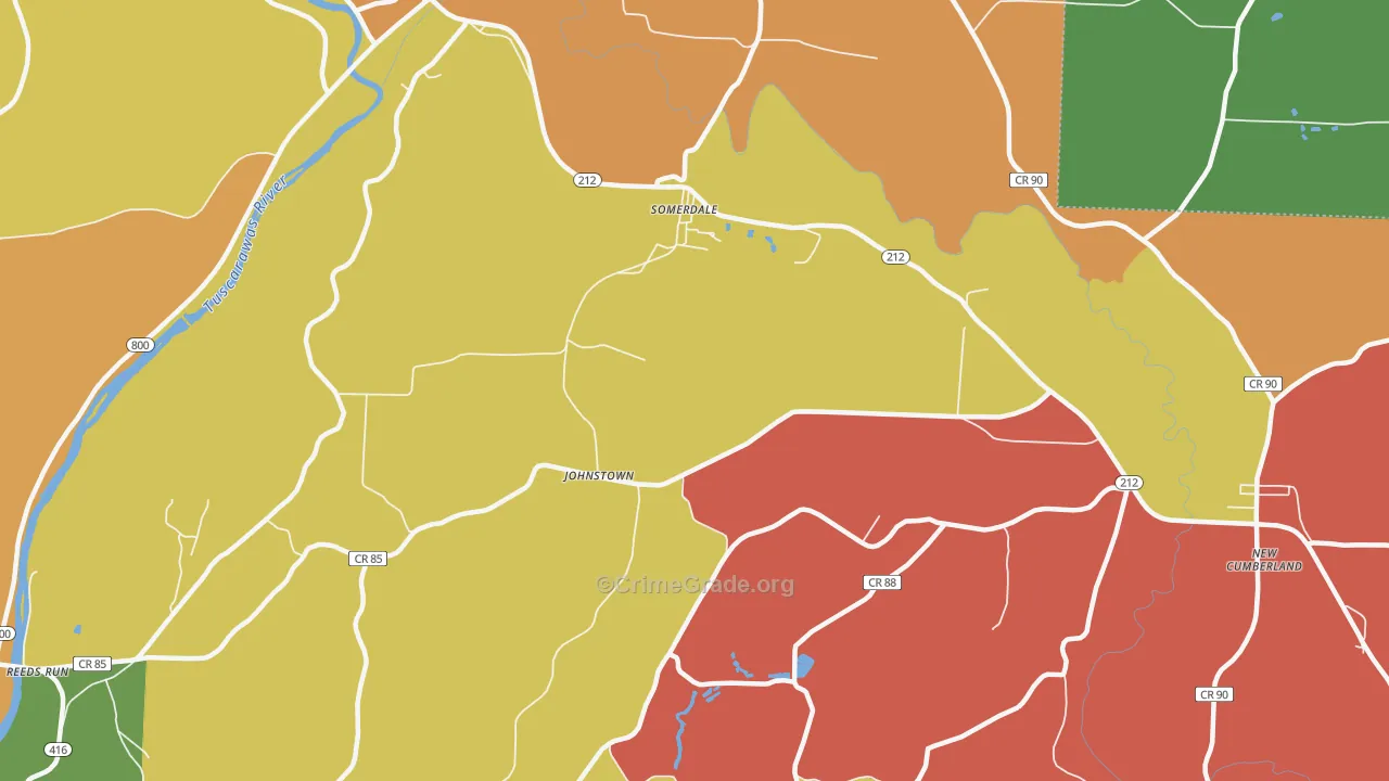 Somerdale, OH Map of Arson Rates