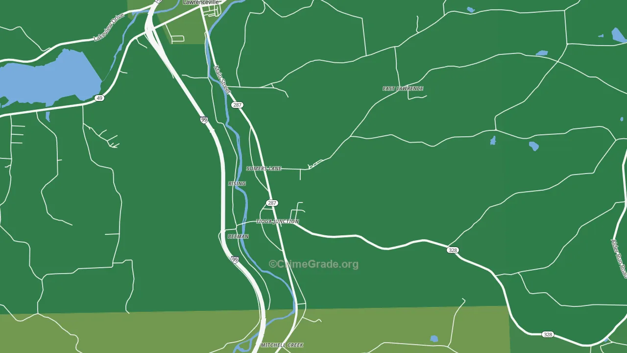 Somers Lane, PA Map of Arson Rates