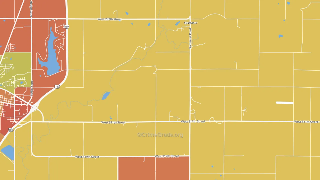 Somerset, KS Map of Arson Rates