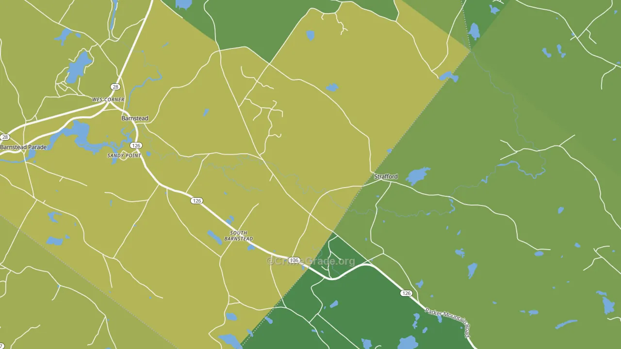 South Barnstead, NH Map of Arson Rates
