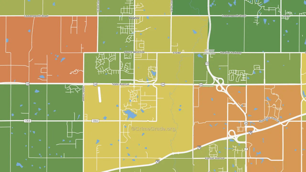 South Basehor, KS Map of Arson Rates