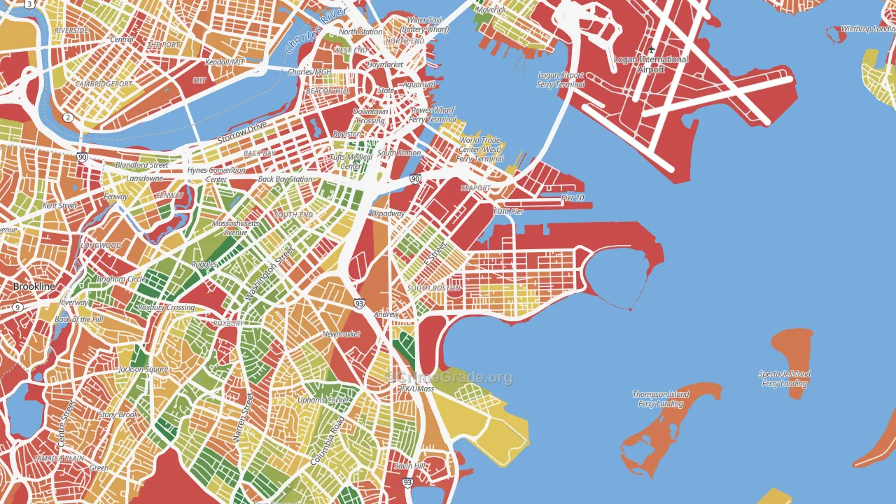 South Boston, Boston, MA Map of Arson Rates