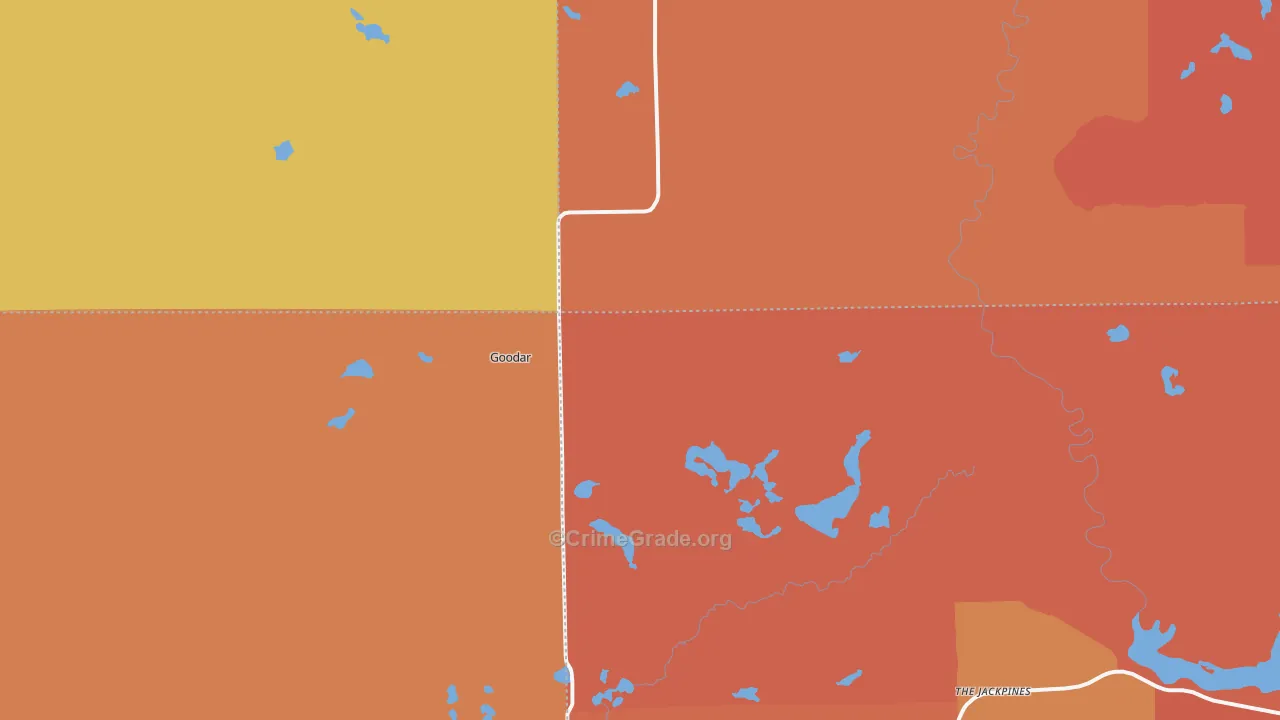 South Branch, MI Map of Arson Rates