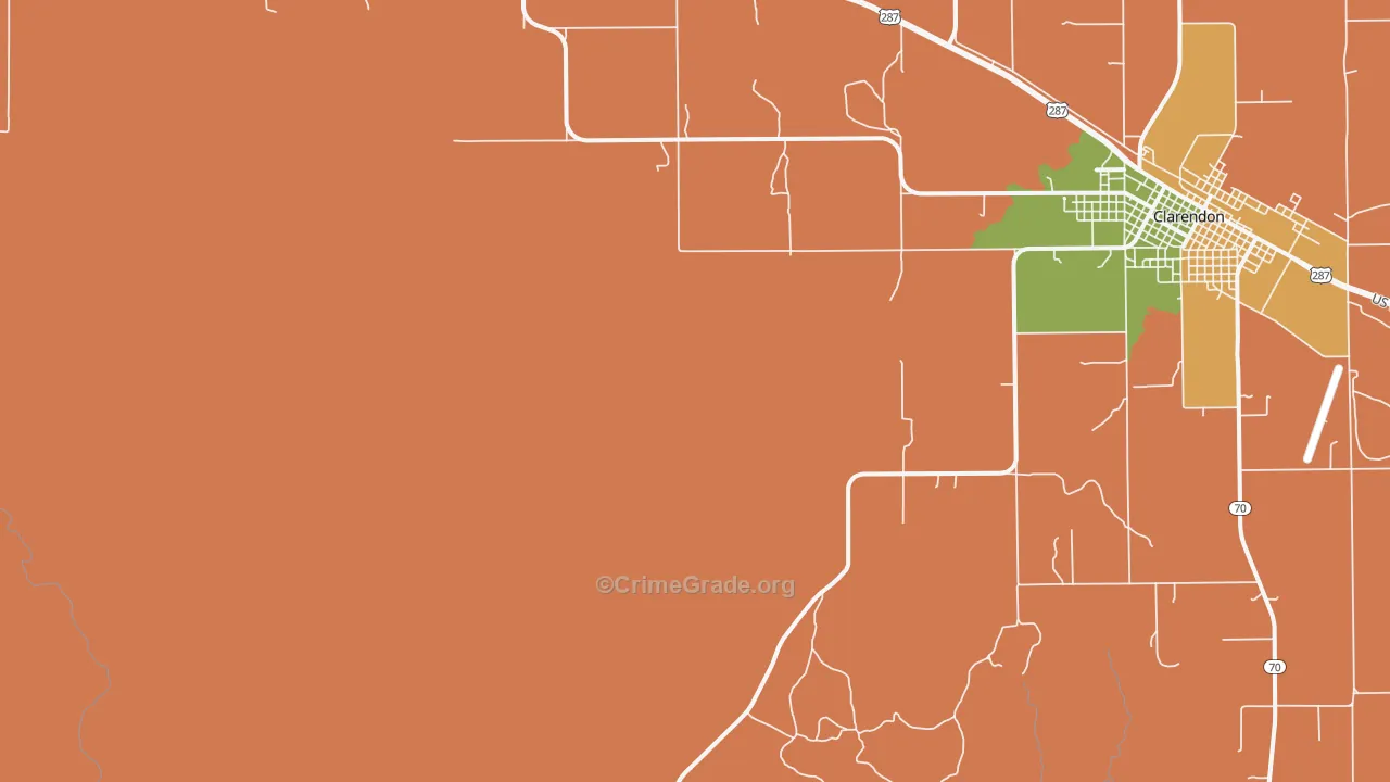South Brice, TX Map of Arson Rates