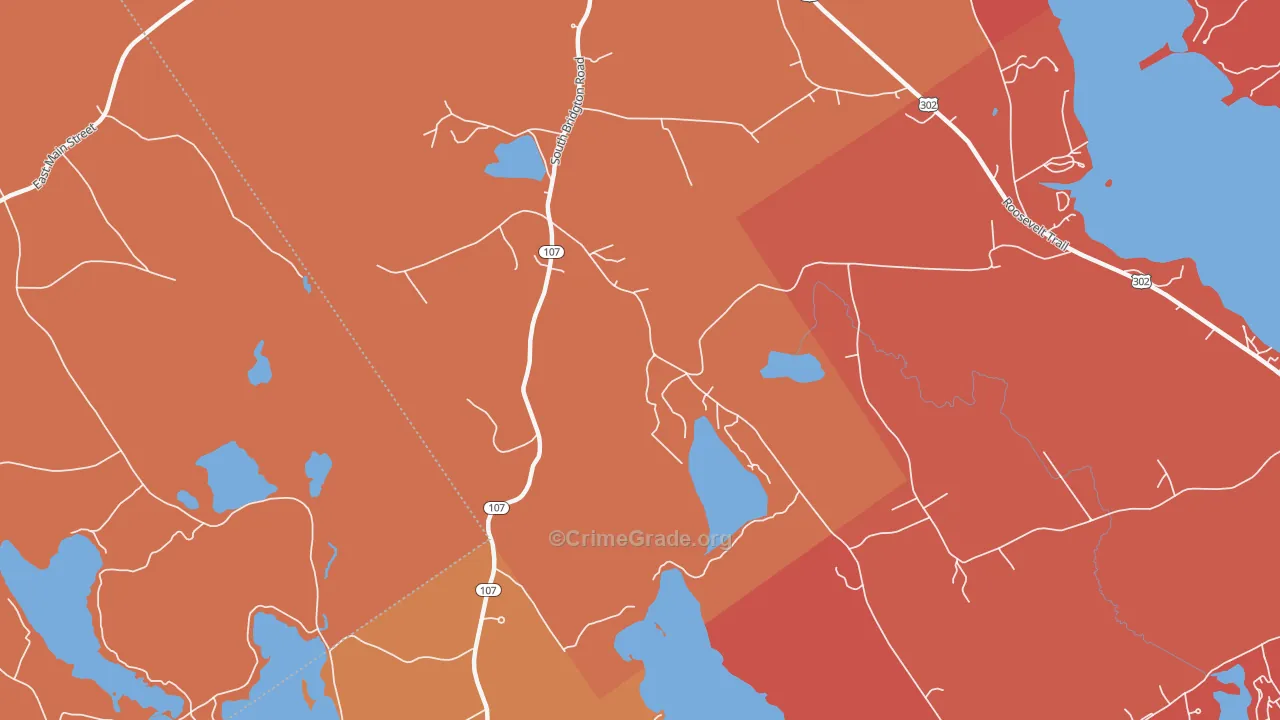South Bridgton, ME Map of Arson Rates