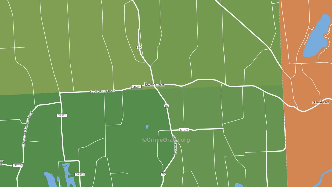 South Butler, NY Map of Arson Rates