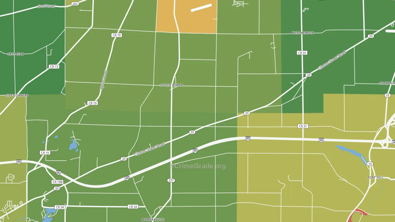 South Byron, NY Map of Arson Rates