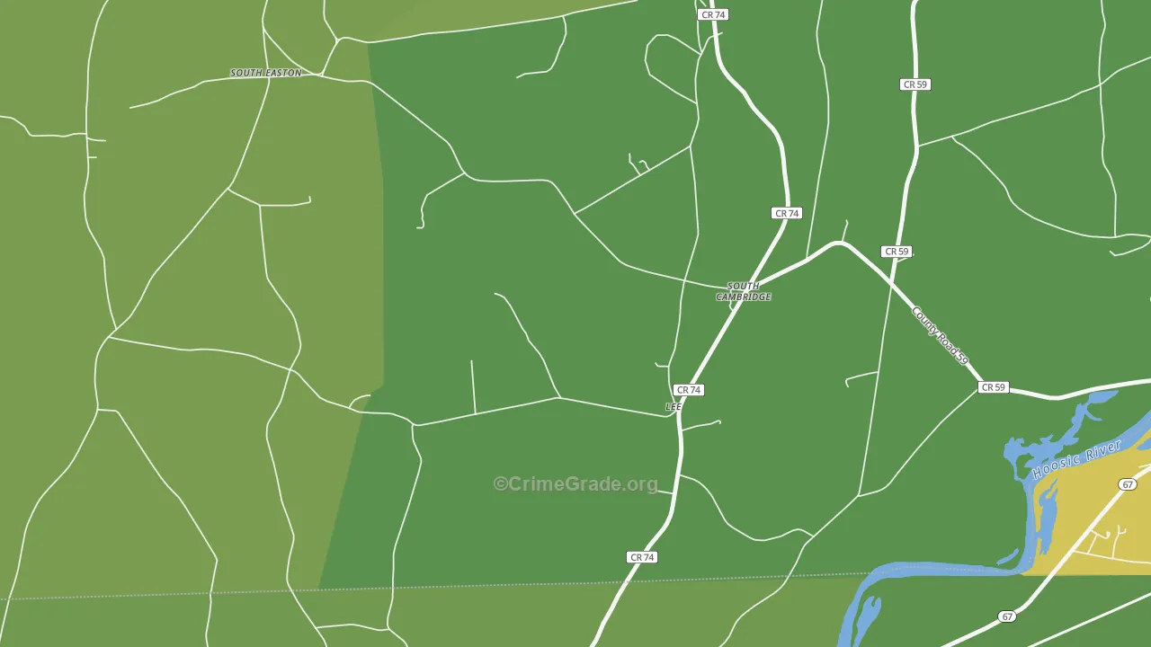 South Cambridge, NY Map of Arson Rates